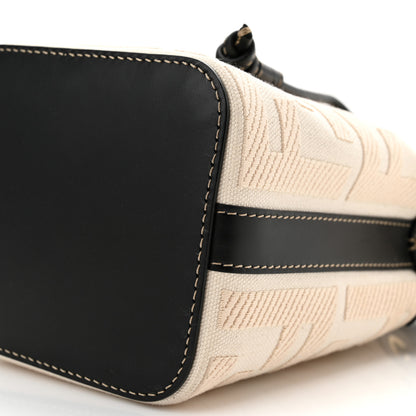 Fendi Canvas Vitello King F is Fendi FF Embroidered Mini Mon Tresor Bucket Bag Grezzo Black 10 of 10
