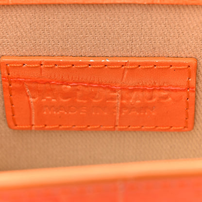 Jacquemus Calfskin Crocodile Embossed Le Chiquito Orange 6 of 16