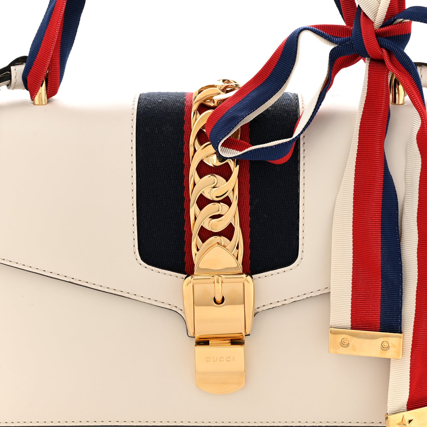 Calfskin Small Sylvie Shoulder Bag Off White