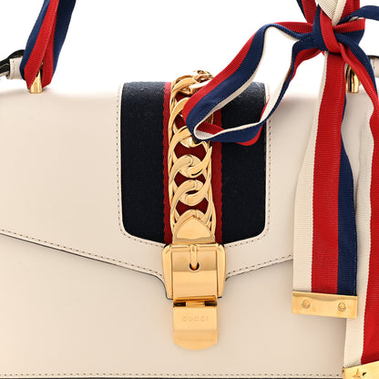 Gucci Calfskin Small Sylvie Shoulder Bag Off White 8 of 13