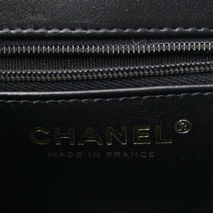 Chanel Shiny Aged Calfskin Quilted Nano Kelly Shopper Black 6 of 11