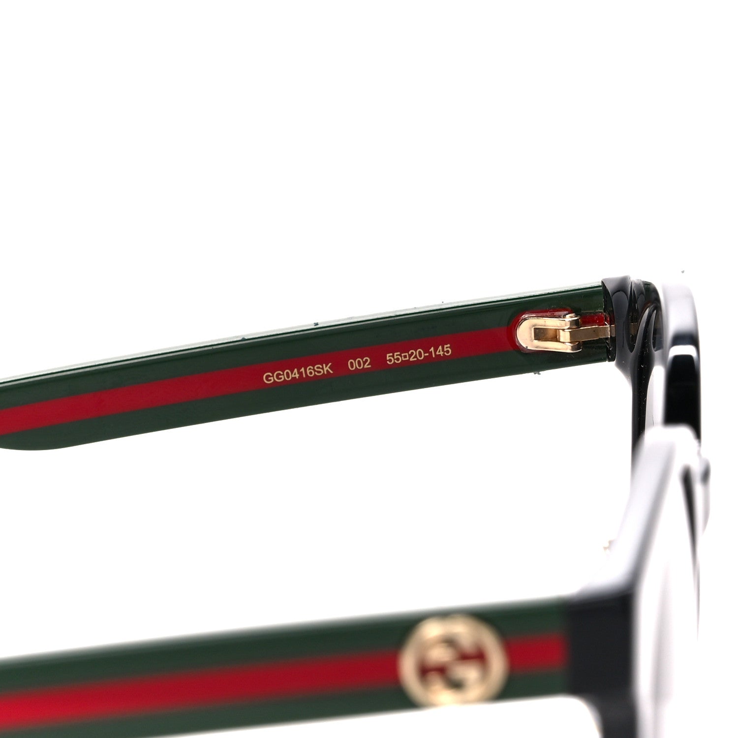 Gucci Acetate Square Frame Web Sunglasses GG0416SK Black 5 of 8