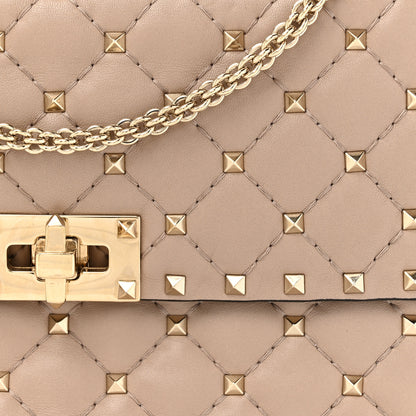 Valentino Garavani Nappa Medium Rockstud Spike Shoulder Bag Poudre 7 of 12