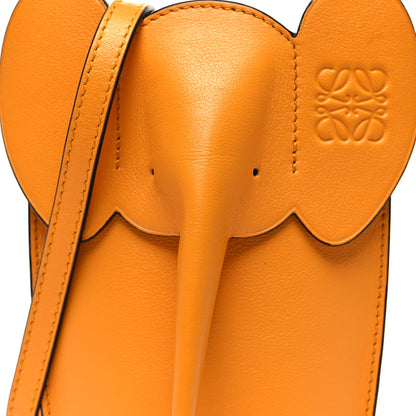 Loewe Calfskin Elephant Pouch Crossbody Bag Mandarin 7 of 10