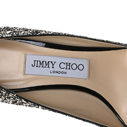 Jimmy Choo Coarse Glitter Pointy Toe Romy 40 Pumps 36.5 Twilight 8 of 10