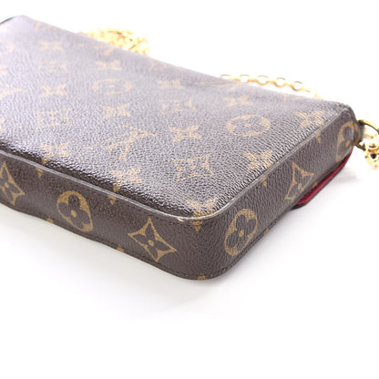 Louis Vuitton Monogram Pochette Felicie Chain Wallet Fuchsia 8 of 12