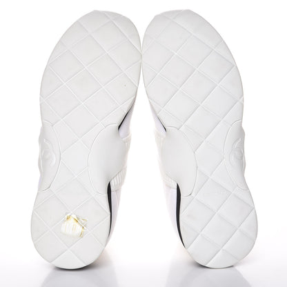 Chanel Stretch Fabric CC Sneakers 39 White 5 of 10
