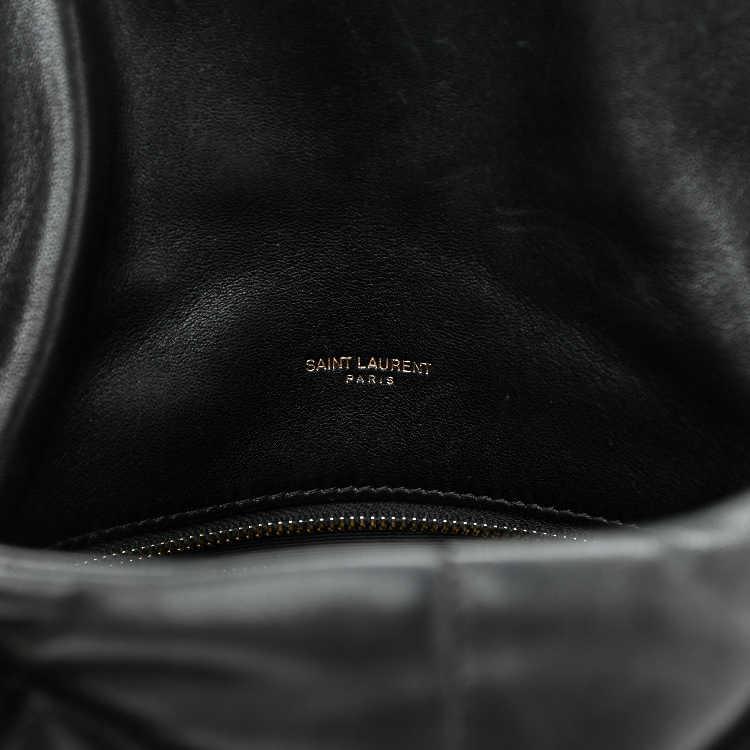 Saint Laurent Lambskin Quilted Small Loulou Puffer Monogram Chain Satchel Black 7 of 11