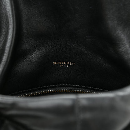 Saint Laurent Lambskin Quilted Small Loulou Puffer Monogram Chain Satchel Black 7 of 11