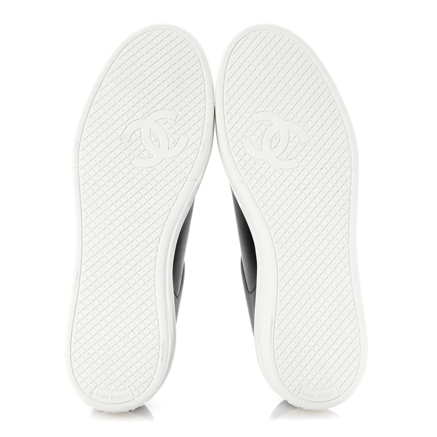 Chanel Calfskin CC Womens Sneakers 37 Black 6 of 9