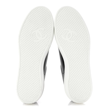 Chanel Calfskin CC Womens Sneakers 37 Black 6 of 9