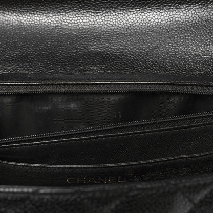 Chanel Caviar Quilted Jumbo Kelly Flap Black 10 of 10