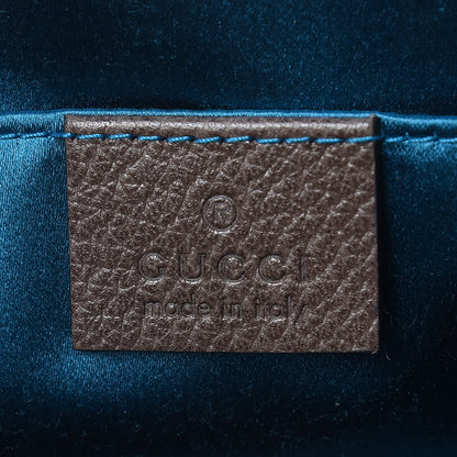 Gucci GG Supreme Monogram Textured Dollar Calfskin Web Small Ophidia Dome Shoulder Bag Beige Ebony New Acero 6 of 9