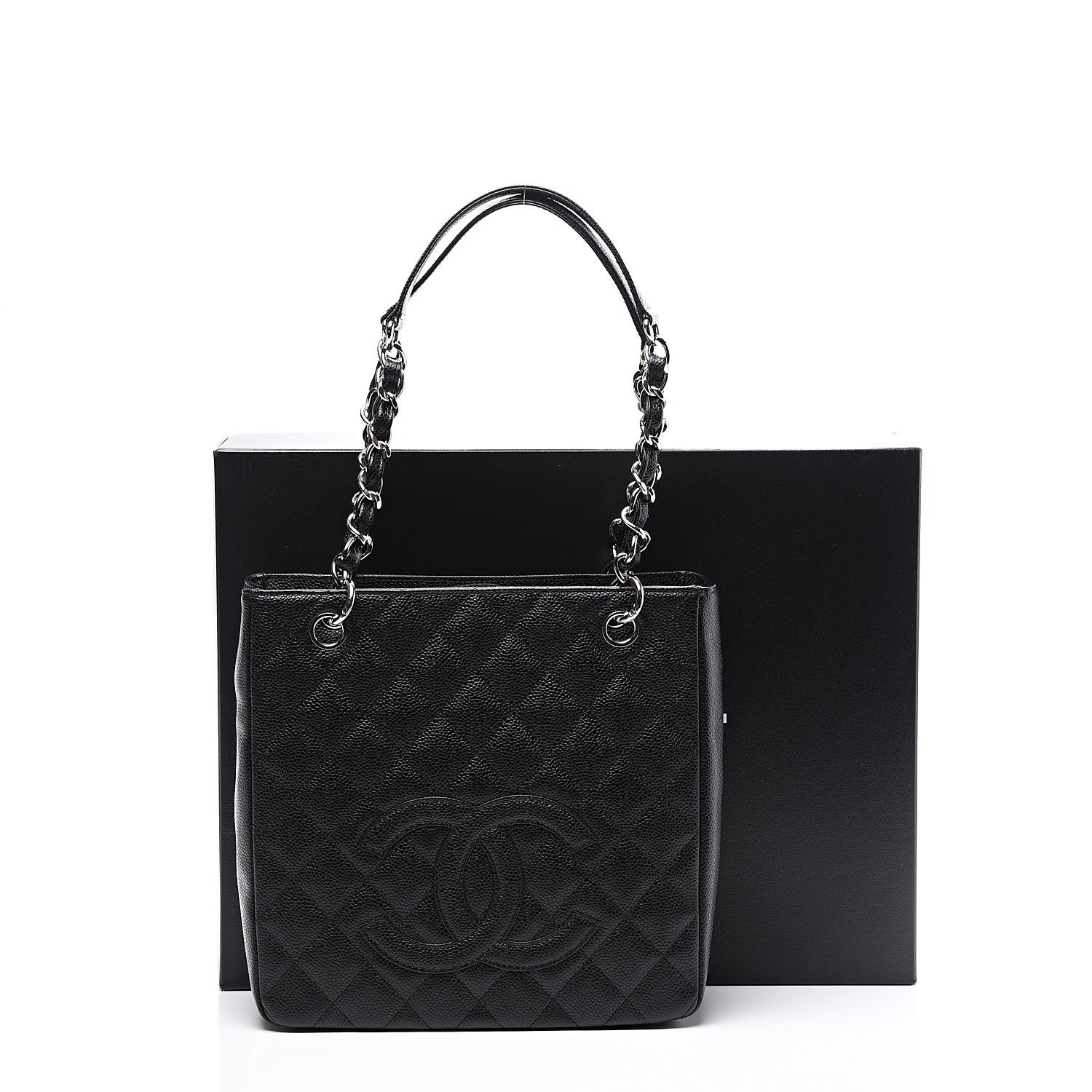 Chanel Caviar Quilted Petit Shopping Tote PST Black 10 of 10