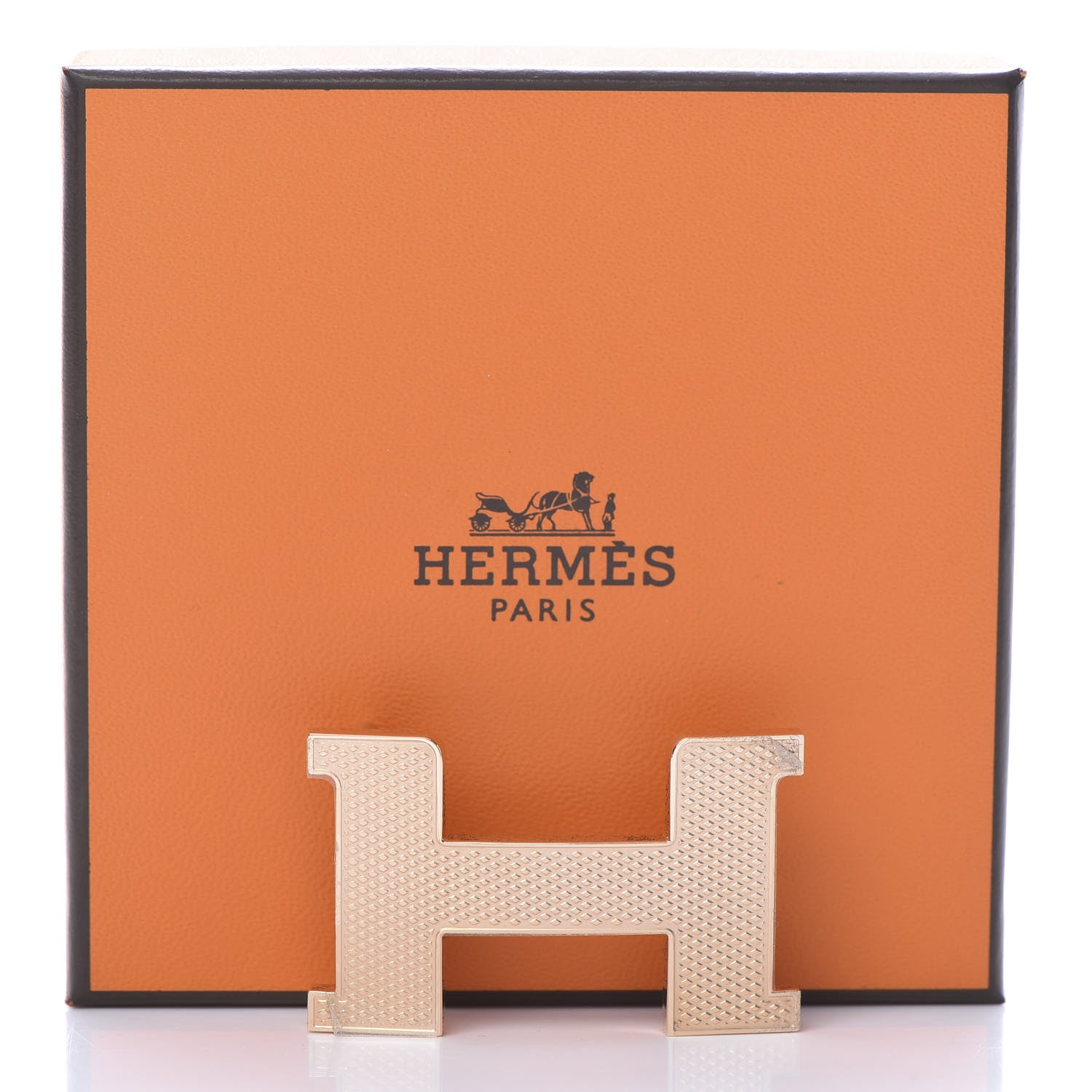 Hermes Guilloche Constance 24mm Belt Buckle Rose Gold 4 of 4