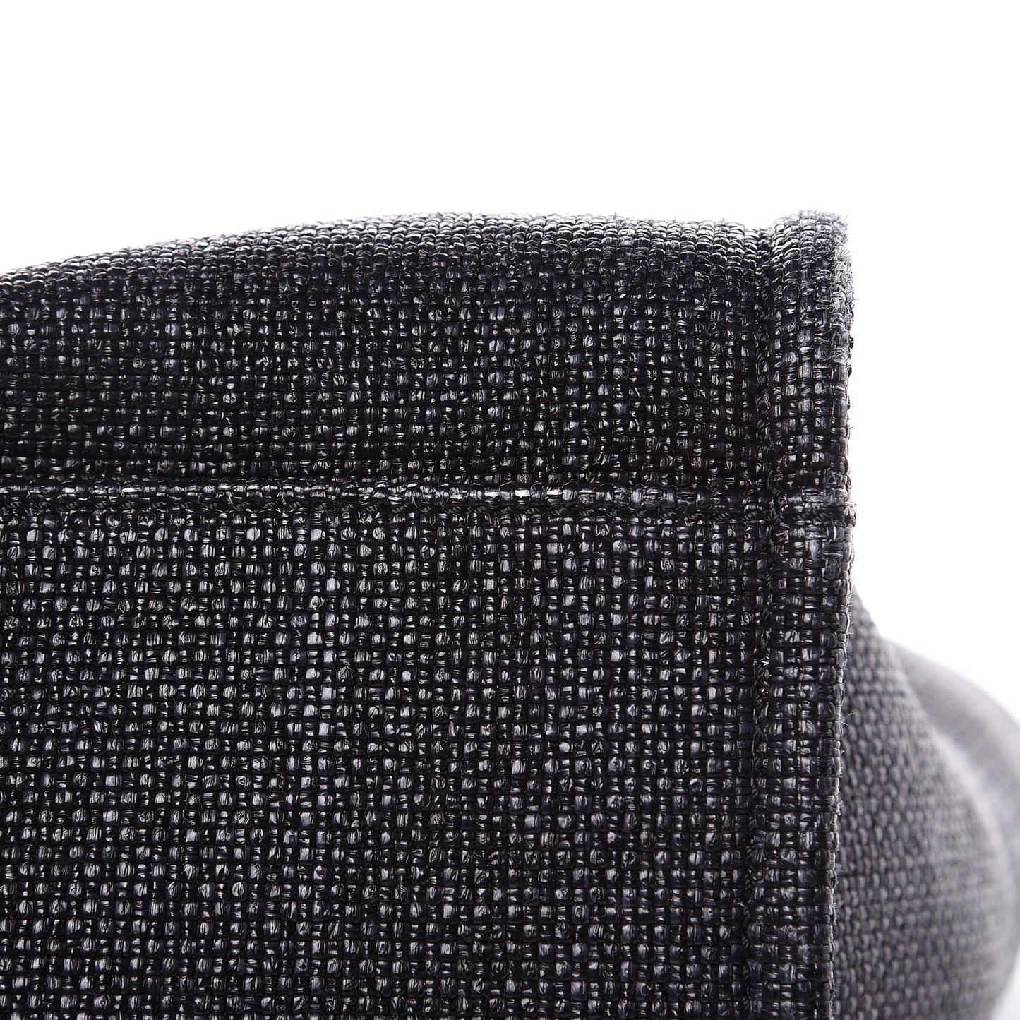 Woven Straw Raffia Large Deauville Tote Black