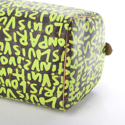 Louis Vuitton Monogram Graffiti Speedy 30 Green 8 of 8