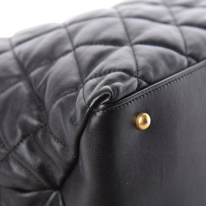 Chanel Calfskin Quilted Large Soft Elegance Tote Black 9 of 15