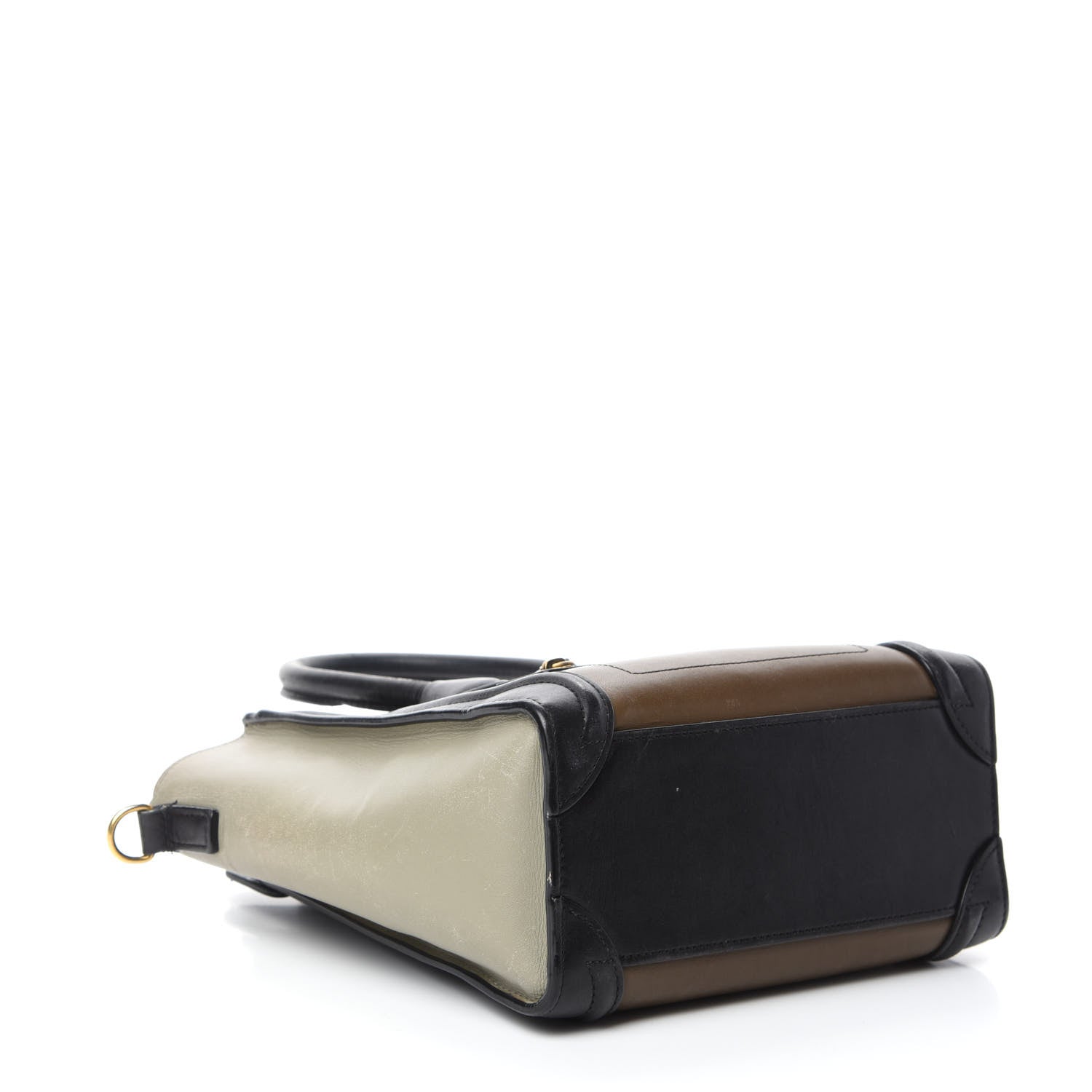 Celine Satin Calfskin Nano Tri-Color Luggage Dark Grey 4 of 20