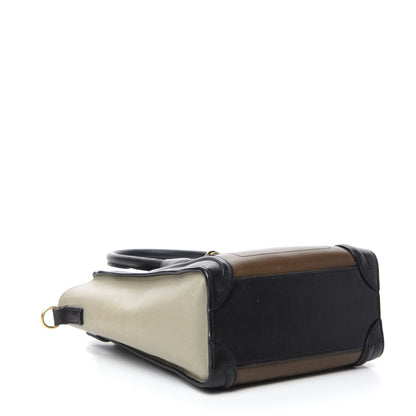 Celine Satin Calfskin Nano Tri-Color Luggage Dark Grey 4 of 20