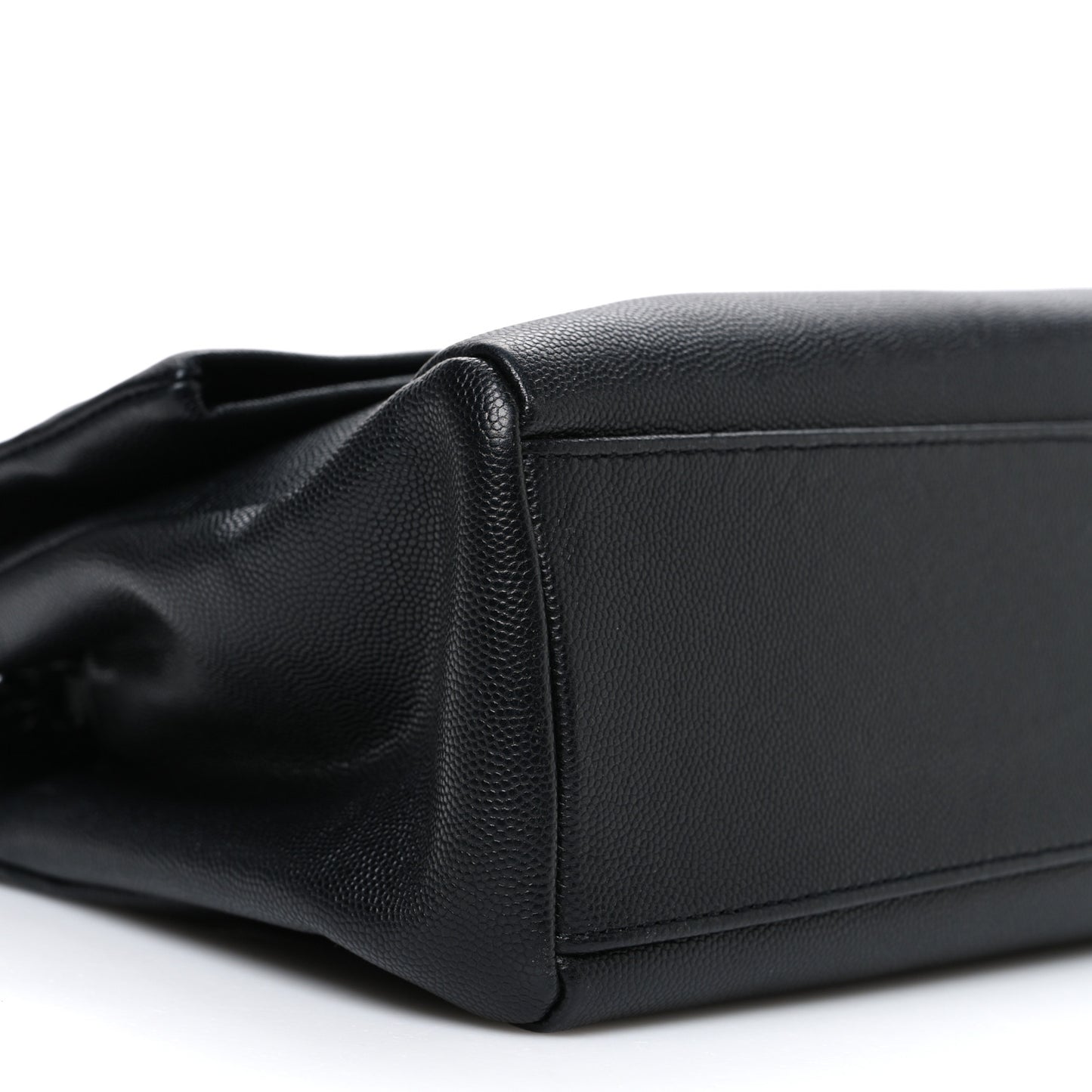 Grain De Poudre Medium West Hollywood Monogram Fold-Over Bag Black