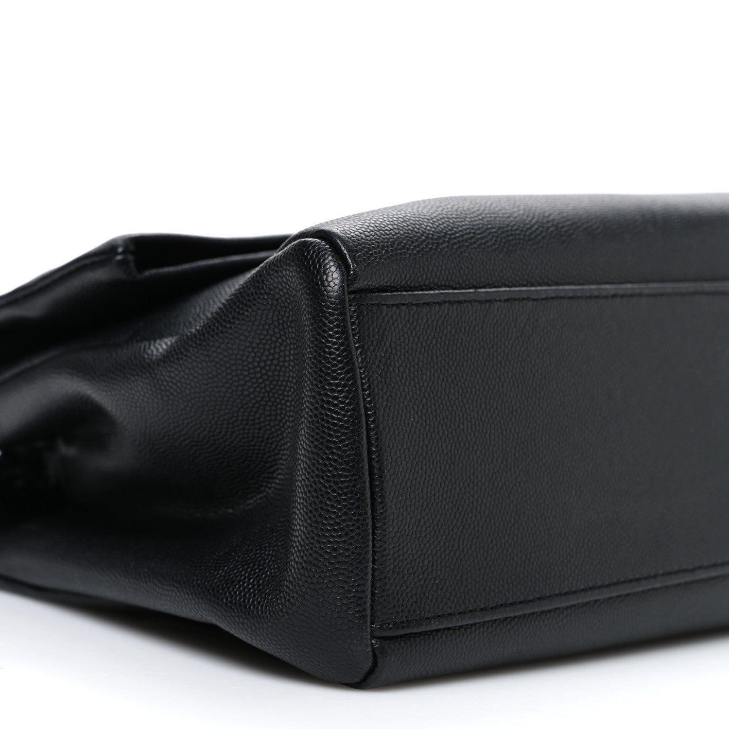 Saint Laurent Grain De Poudre Medium West Hollywood Monogram Fold-Over Bag Black 9 of 11