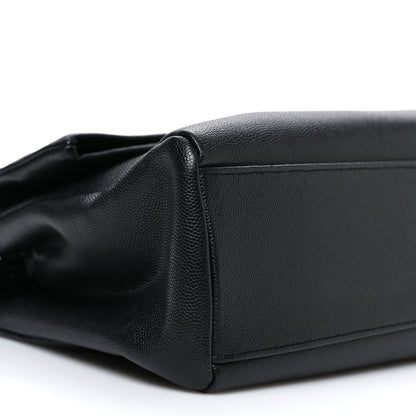 Saint Laurent Grain De Poudre Medium West Hollywood Monogram Fold-Over Bag Black 9 of 11