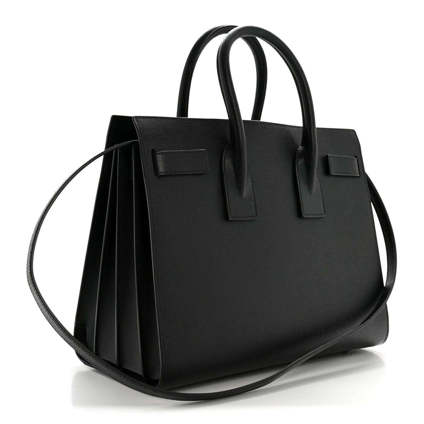 Grained Calfskin Small Sac De Jour Black