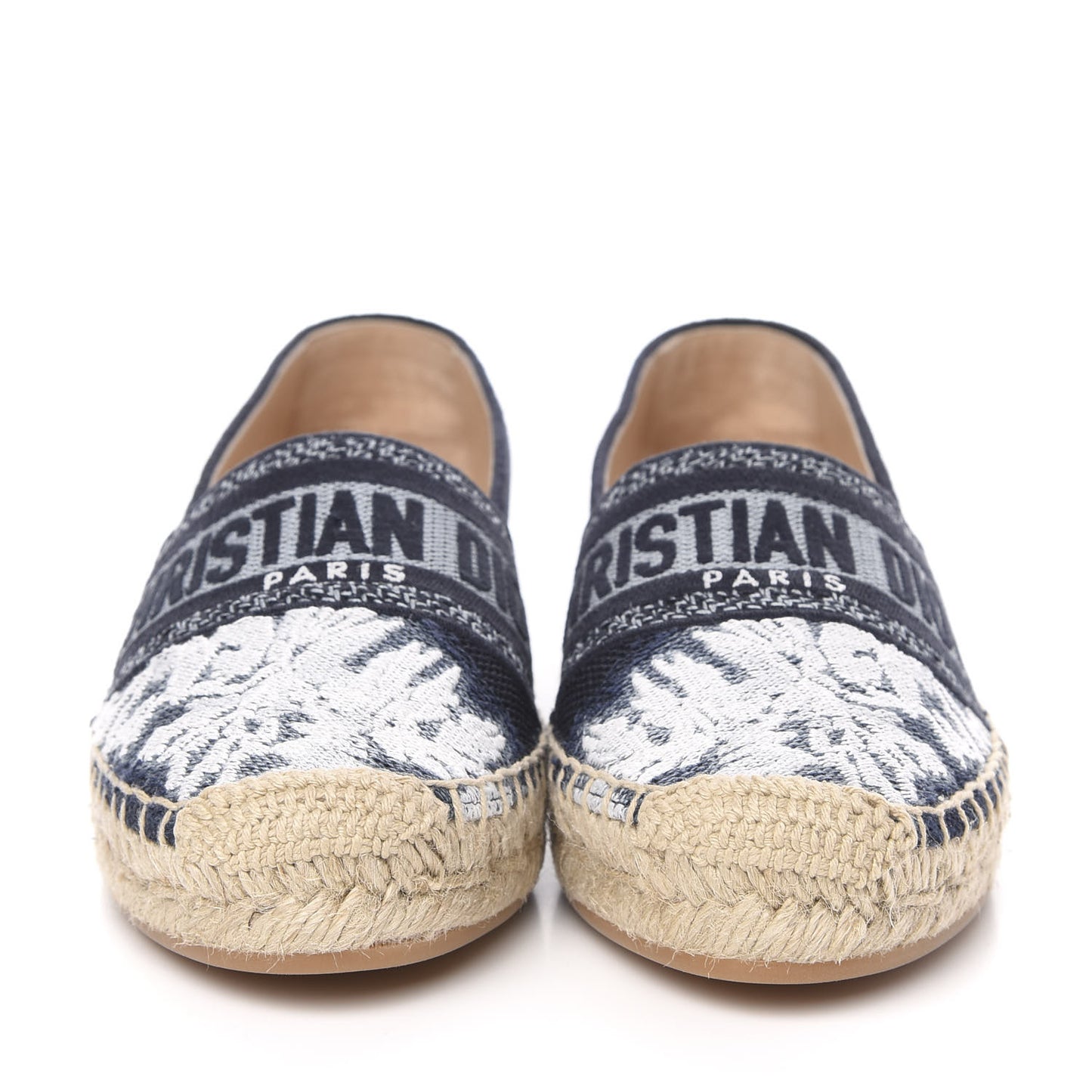 Canvas Tie and Dior Embroidered Granville 15mm Espadrilles 35 Denim