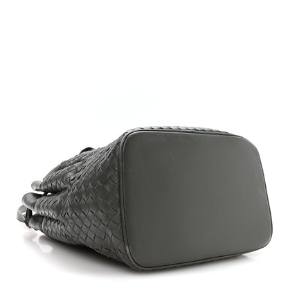 Bottega Veneta Nappa Intrecciato Drawstring Bucket Bag Grey 4 of 10