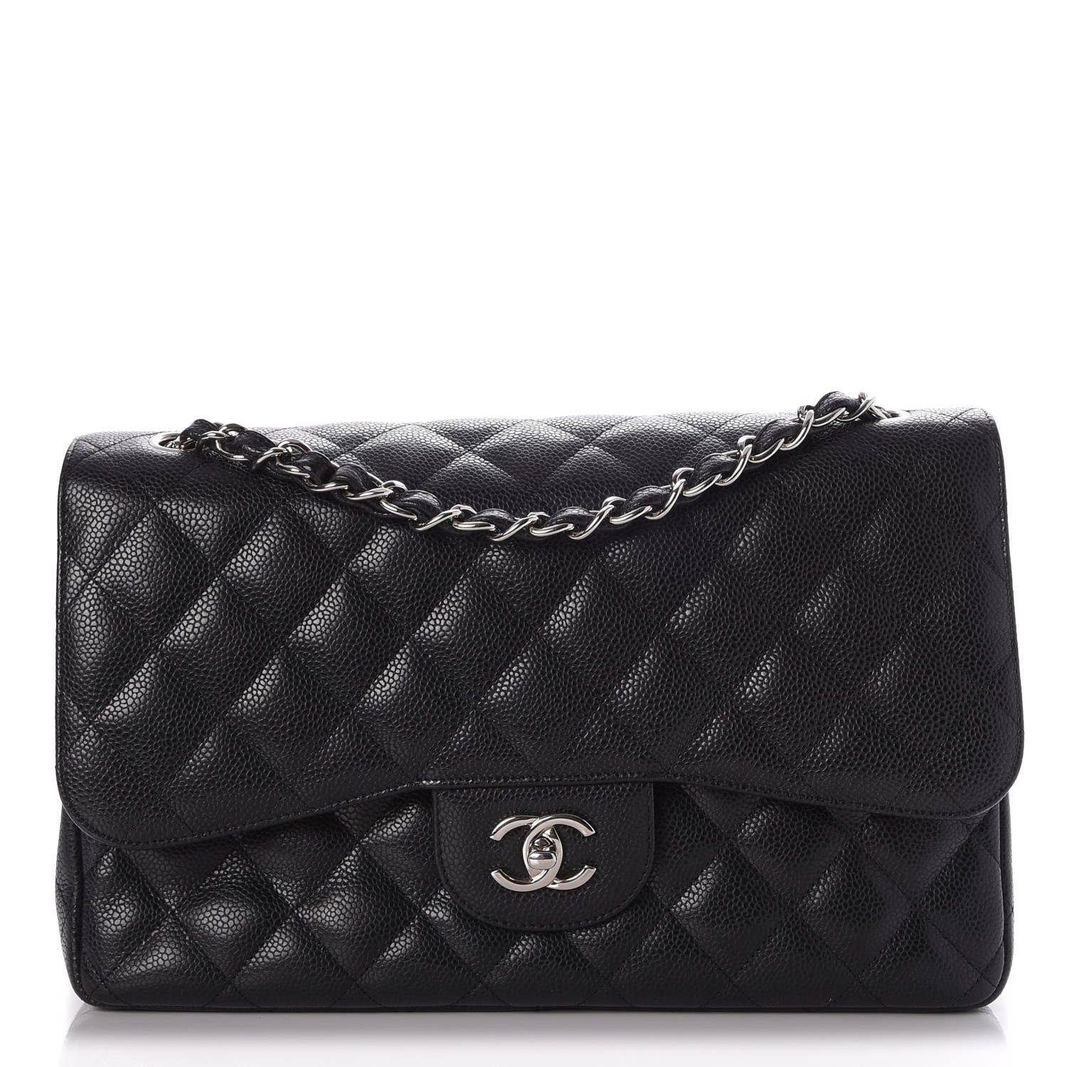 Chanel Caviar Quilted Jumbo Double Flap Black 1 of 7