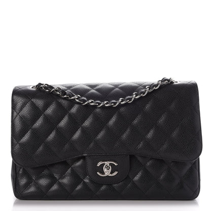 Chanel Caviar Quilted Jumbo Double Flap Black 1 of 7