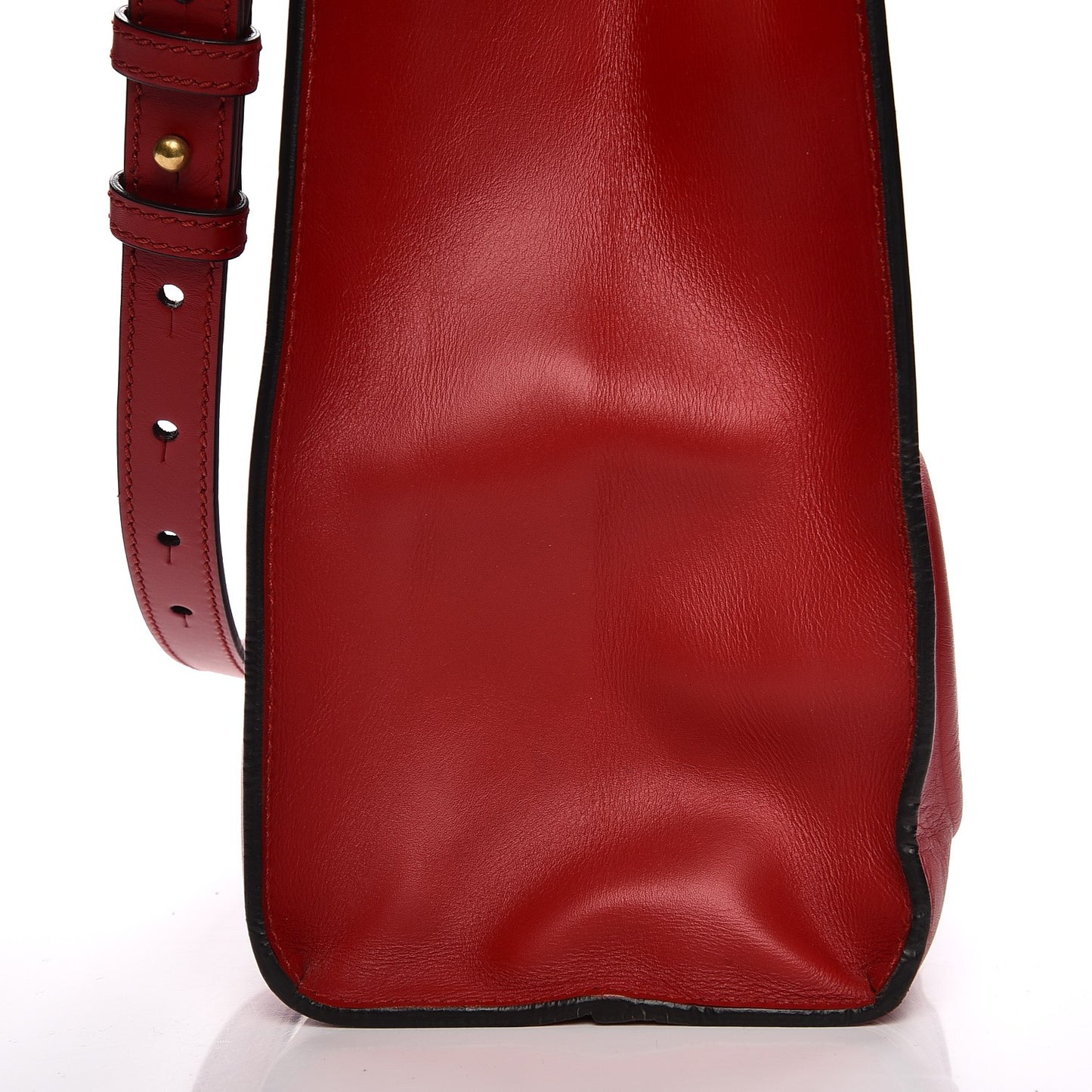 Calfskin GucciGhost Real Medium XL Tote Hibiscus Red