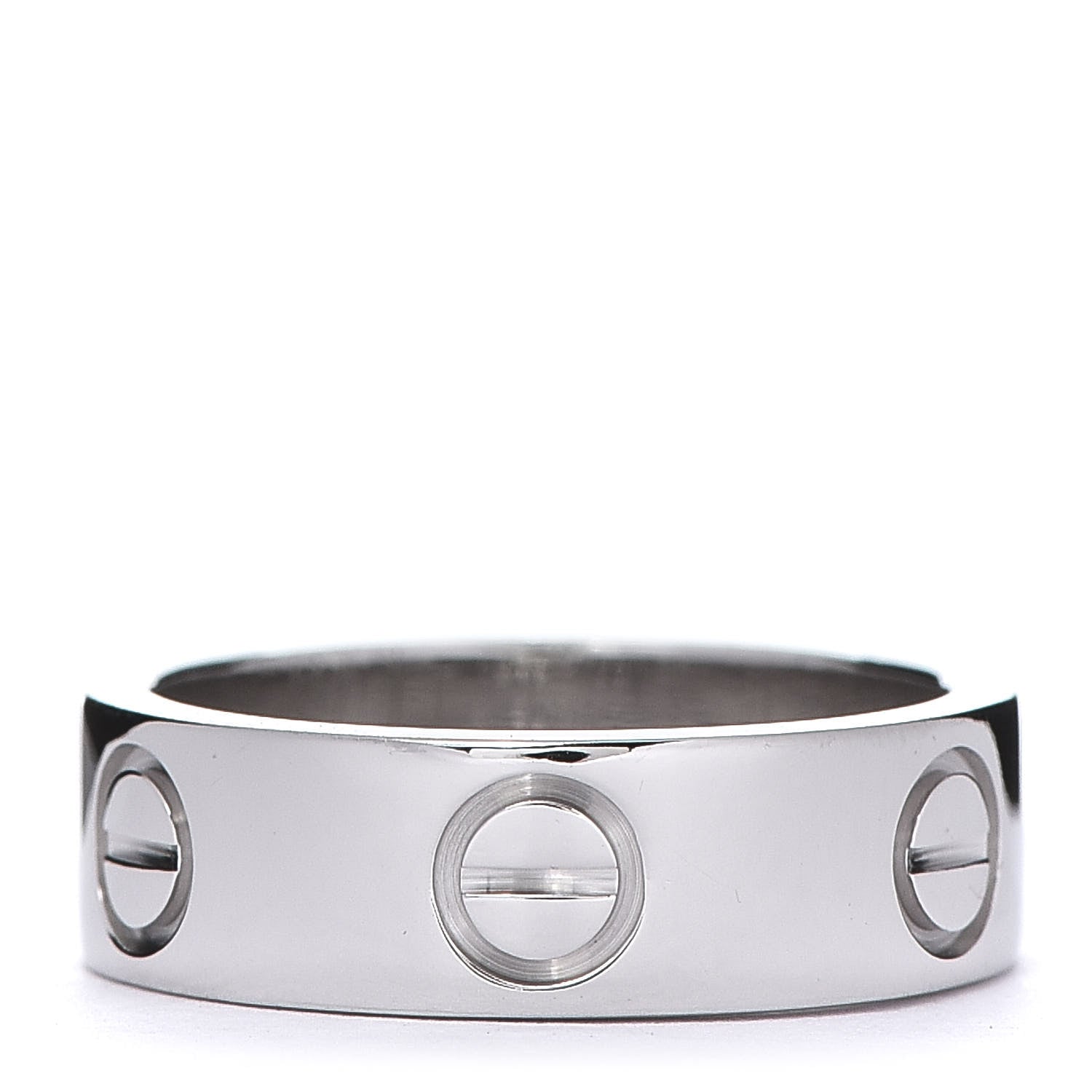 Cartier 18K White Gold 5.5mm LOVE Ring 47 4 3 of 4