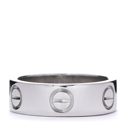 Cartier 18K White Gold 5.5mm LOVE Ring 47 4 3 of 4