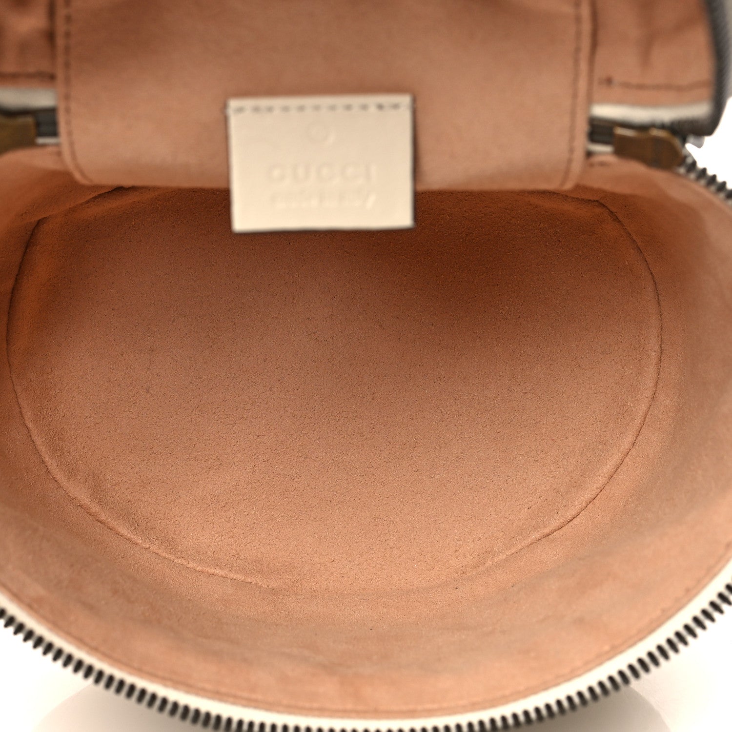 Gucci Calfskin Matelasse Mini GG Marmont Round Backpack White 5 of 10