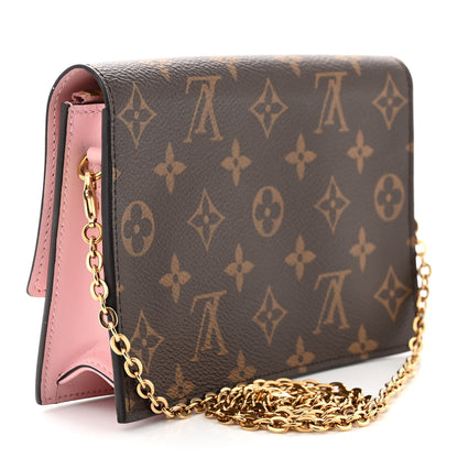Louis Vuitton Monogram Flore Chain Wallet Rose Ballerine 3 of 9