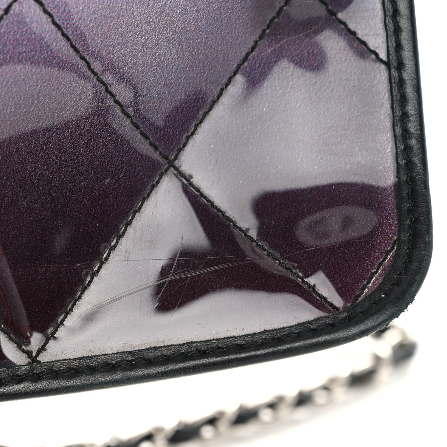 Chanel Vinyl Quilted Degrade Jumbo Single Flap Black 12 of 12