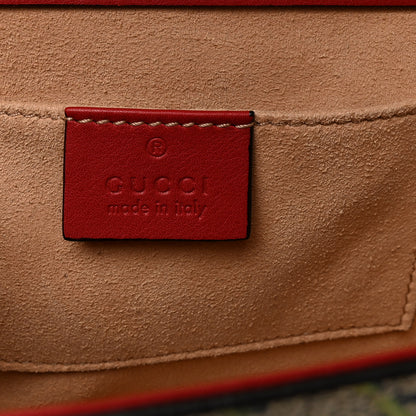 Gucci GG Supreme Monogram Blooms Small Padlock Shoulder Bag Beige Blue Navy Hibiscus Red 6 of 10