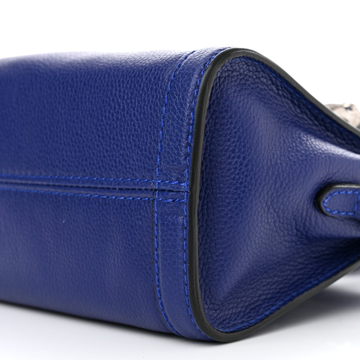 Pebbled Calfskin Mini Padlock Ultramarine