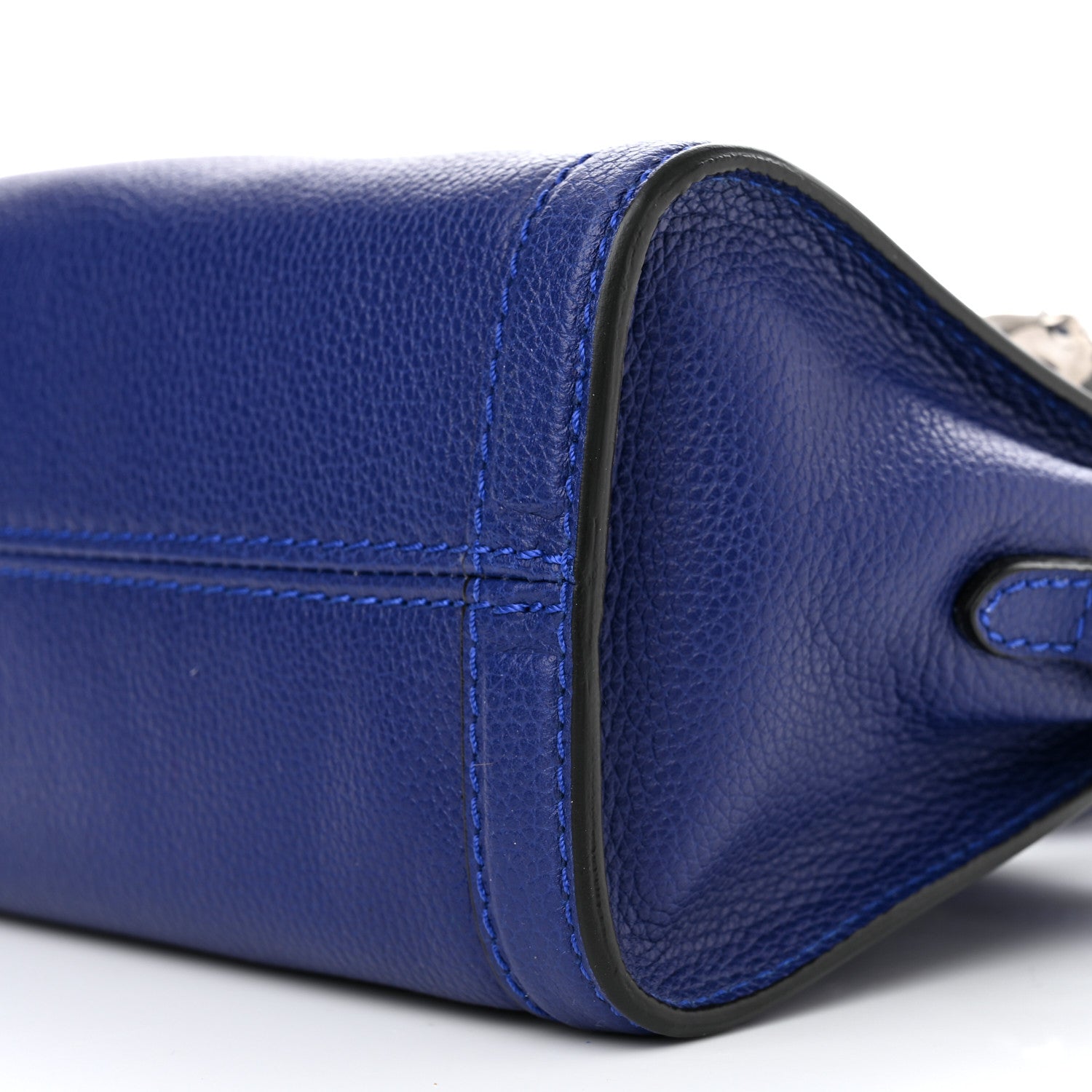 Alexander McQueen Pebbled Calfskin Mini Padlock Ultramarine 9 of 9