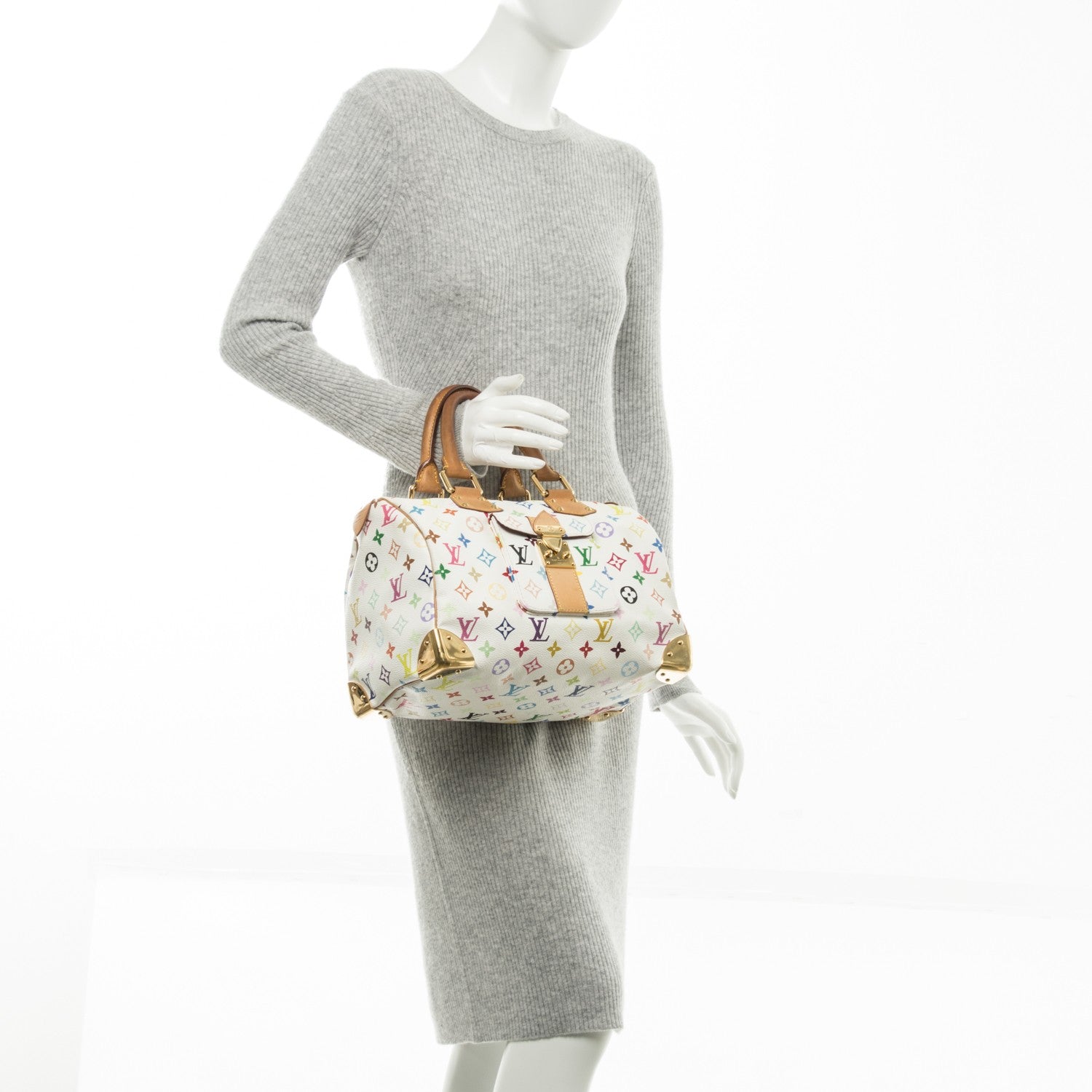 Louis Vuitton Monogram Multicolor Speedy 30 White 2 of 10