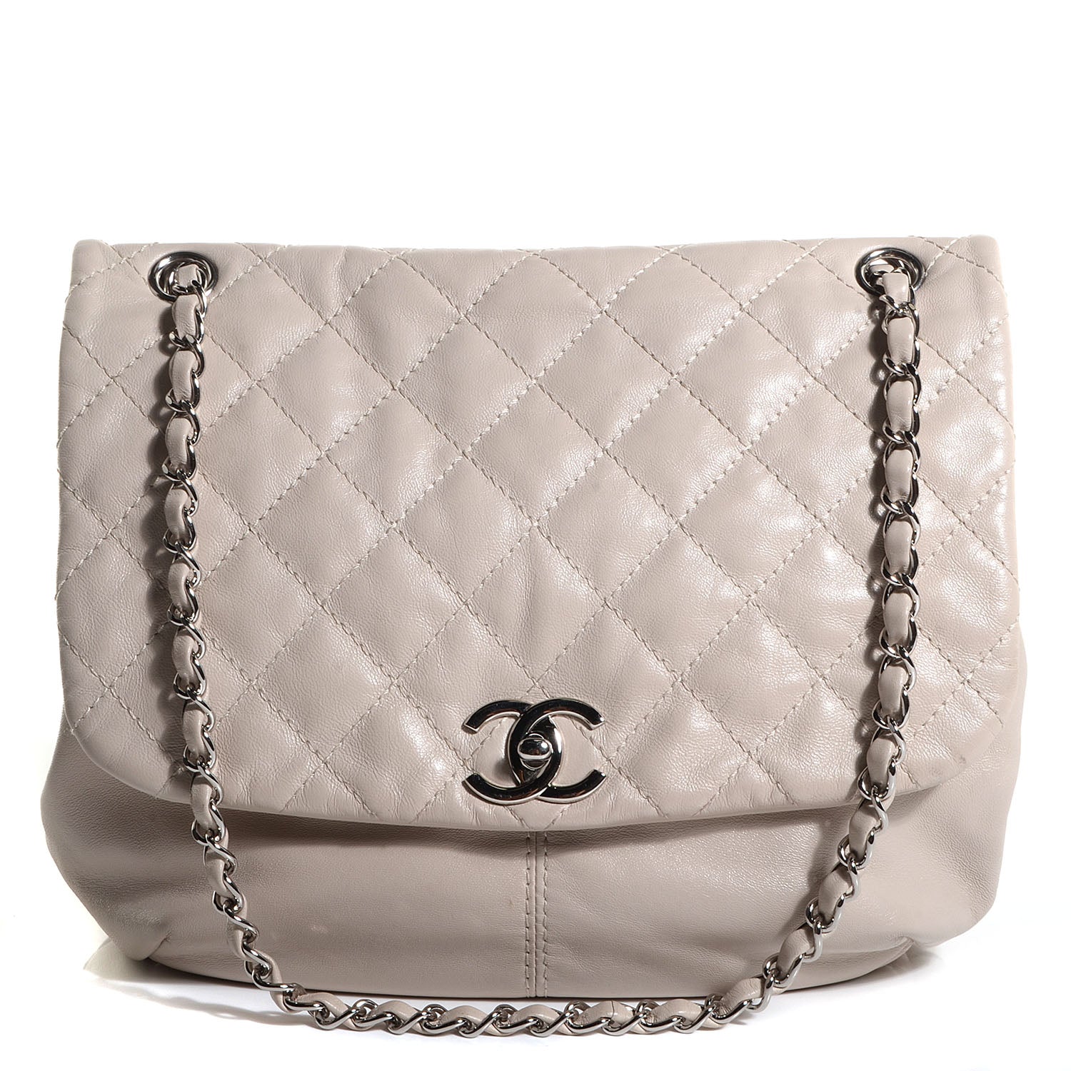 Chanel Calfskin Trianon Medium Flap Light Beige 1 of 9