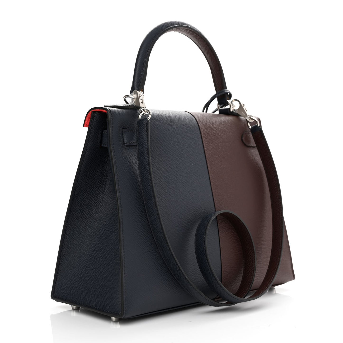 Epsom Casaque Kelly Sellier 28 Rouge Sellier Bleu Indigo Rose Texas