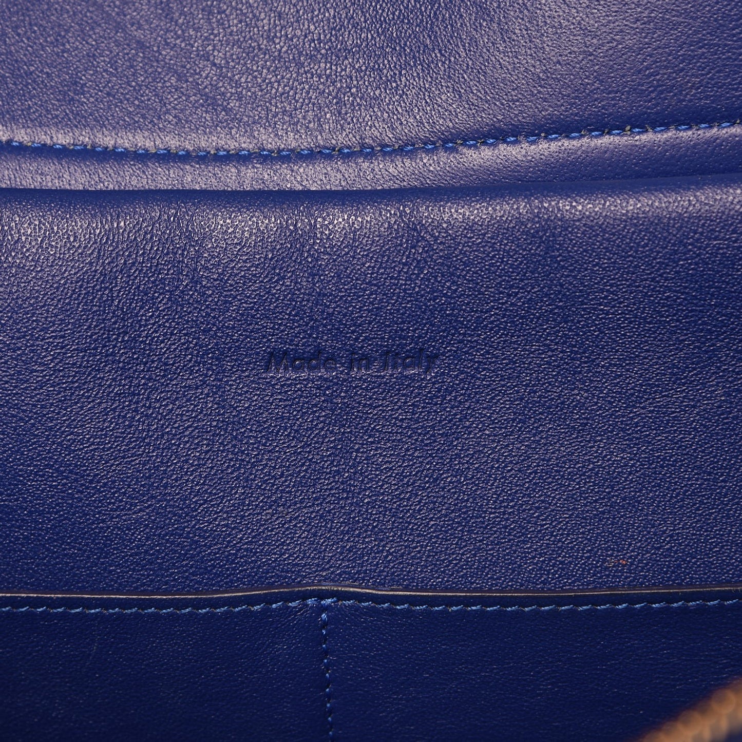 Elephant Calfskin Mini Tri-Color Belt Bag Indigo