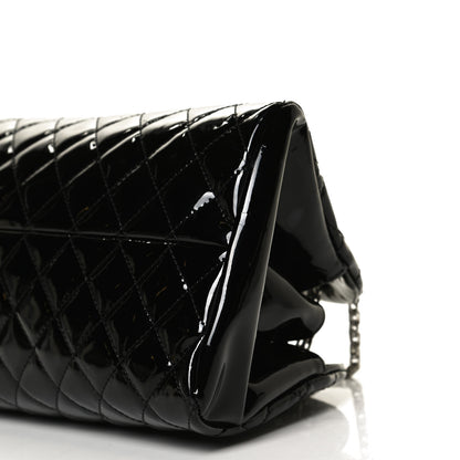 Chanel Patent Quilted Medium Just Mademoiselle Bowling Bag Black 10 of 10