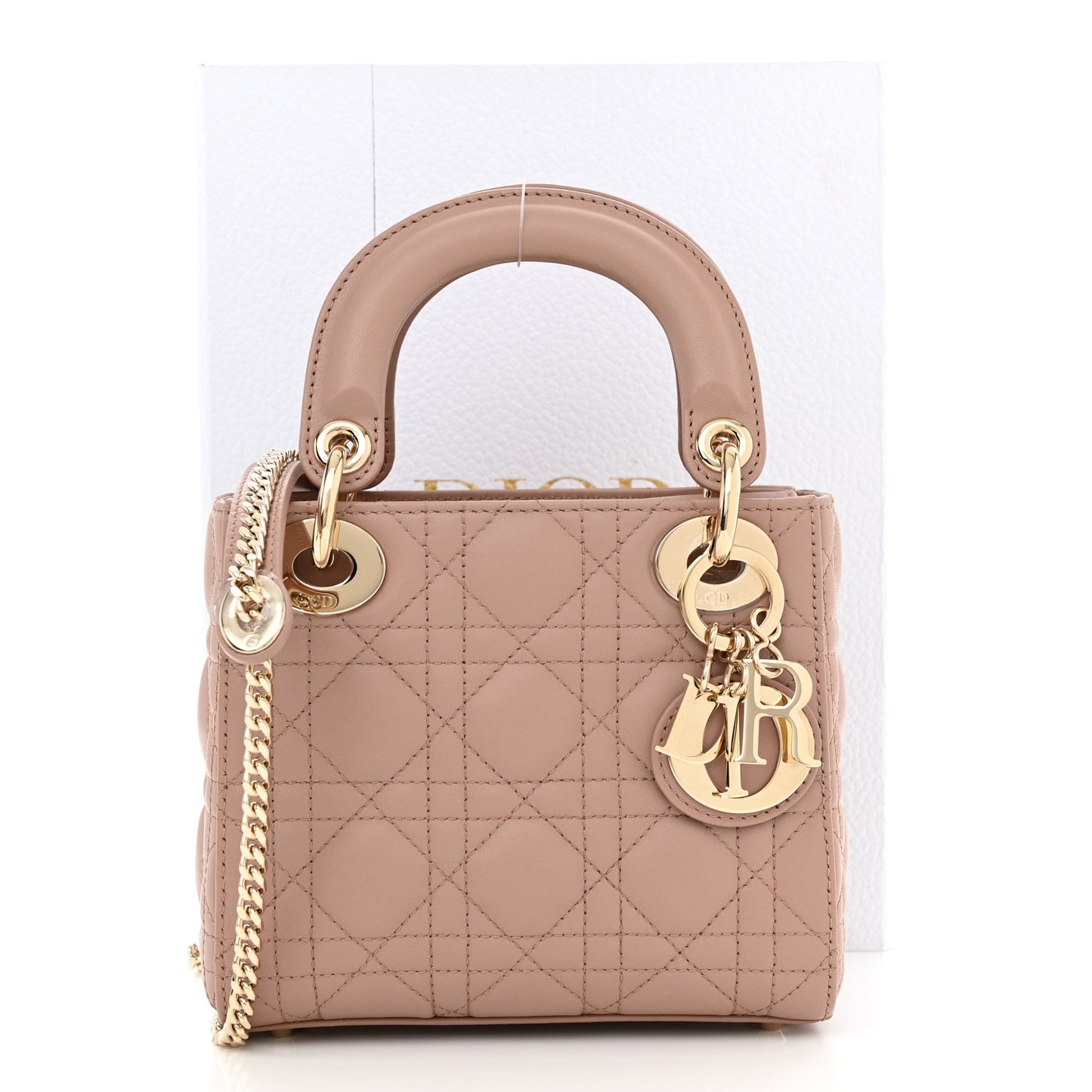Lambskin Cannage Mini Lady Dior Fard