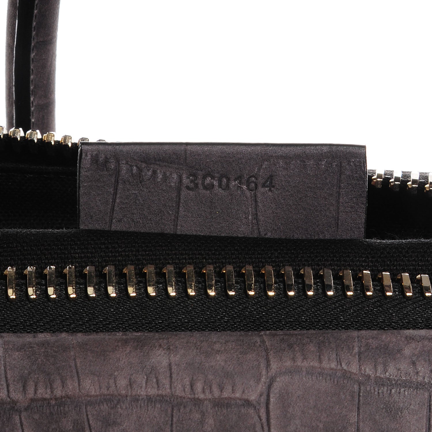 Givenchy Nubuck Crocodile Embossed Medium Antigona Dark Grey 9 of 10
