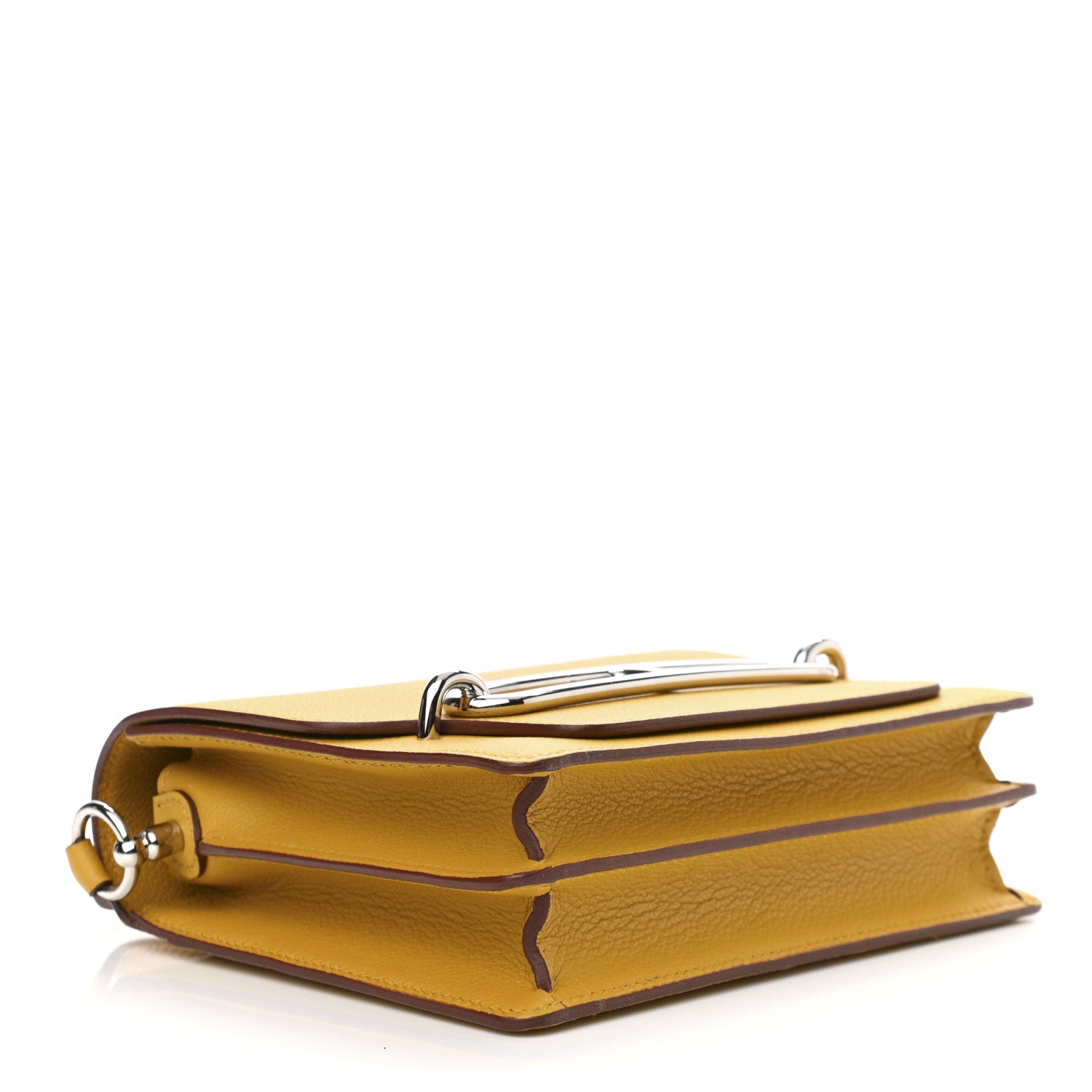 Hermes Evercolor Mini Sac Roulis Jaune Ambre 4 of 11