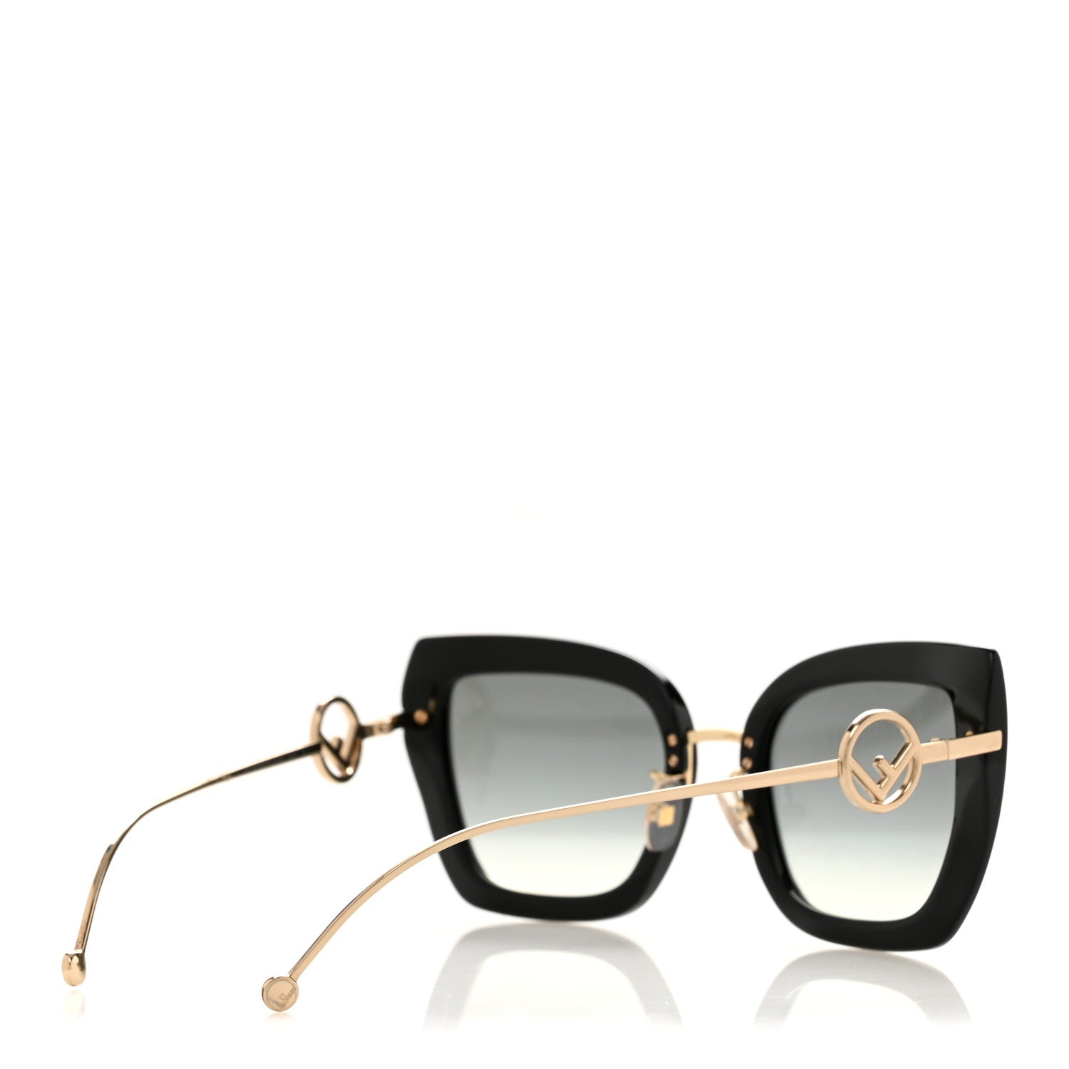 Fendi Acetate Metal F is Fendi Square Cat Eye Sunglasses FF 0424/F/S Black 4 of 7